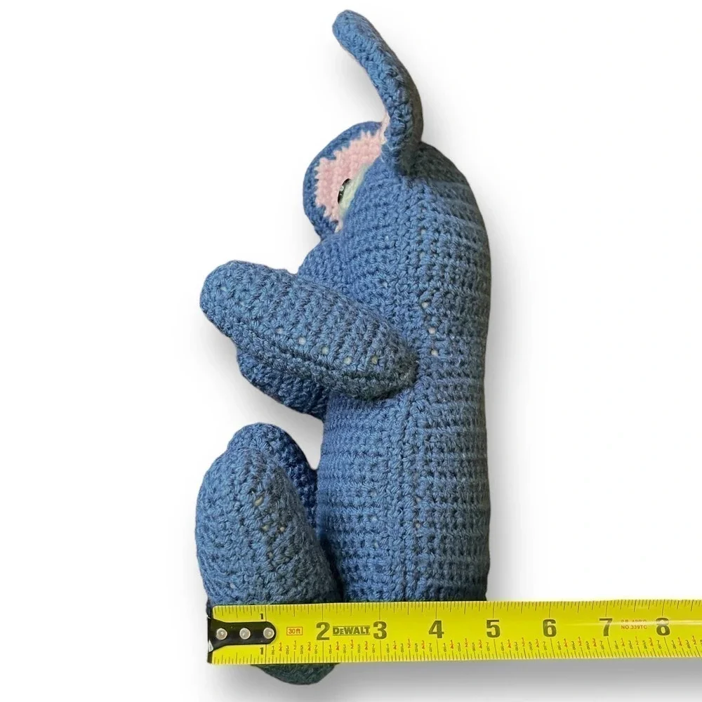 Handmade Crocheted Mouse Stuffed Animal Lovey - Blue